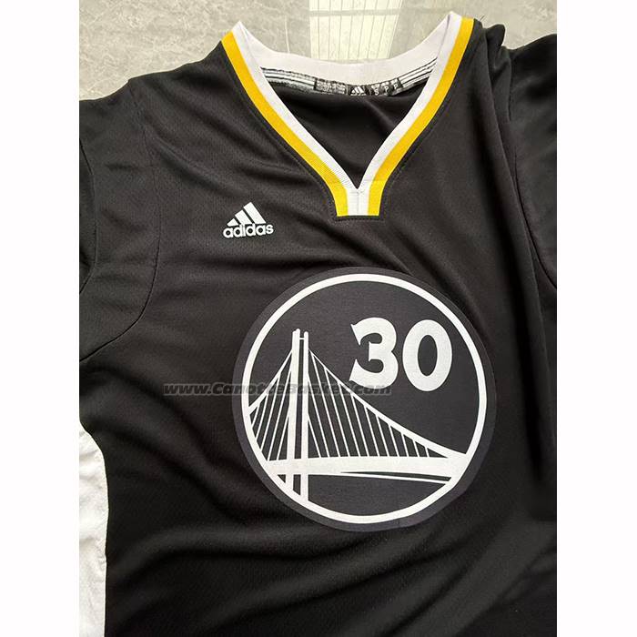 Maglia Manica Corta Golden State Warriors Stephen Curry No 30 Nero